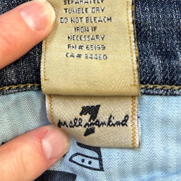 7 Seven for All Mankind Wide Leg Flare Low Rise Dojo 31 Style# U115079U-079U Y2K - Picture 14 of 16